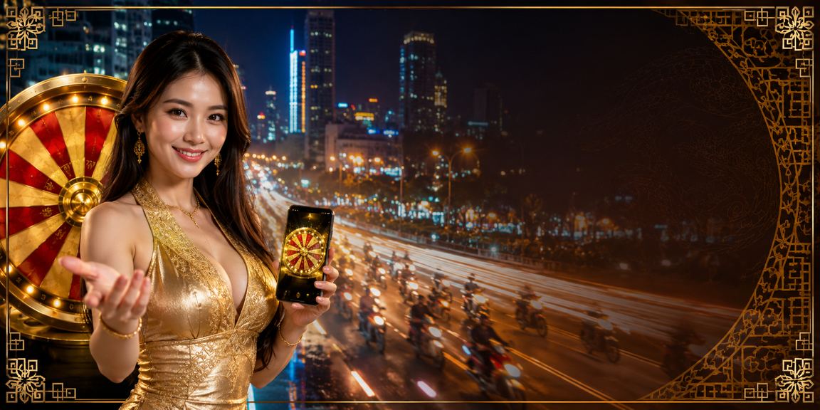 Người dùng tại TP.HCM trải nghiệm giao diện cá cược hiện đại với ánh đèn neon rực rỡ về đêm